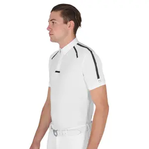Equestrian polo shirt with button Equestro image-4