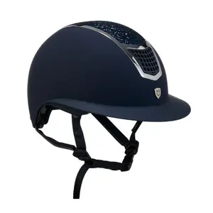 etu00008-navy-silver-reithelm-mit-breiter-visier-equestro-eclipse-stone-mat-rowel-fitting-navy-silber