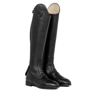 Leather riding boots with laces at the front calf M Equestro