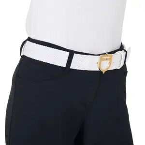 Ceinture élastique avec boucle logo cuir femme Equestro image-1