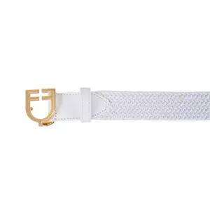 Ceinture élastique avec boucle logo cuir femme Equestro image-2