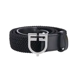 Ceinture élastique avec boucle logo cuir femme Equestro image-0