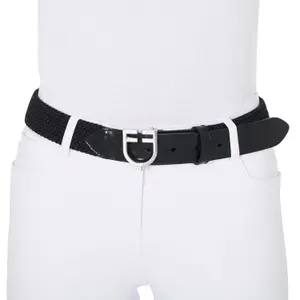 Ceinture élastique avec boucle logo cuir femme Equestro image-1