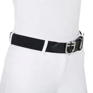Ceinture élastique avec boucle logo cuir femme Equestro image-2