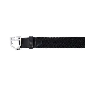 Ceinture élastique avec boucle logo cuir femme Equestro image-3