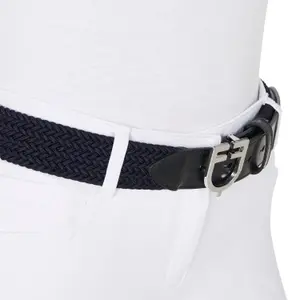Ceinture élastique avec boucle logo cuir femme Equestro image-2