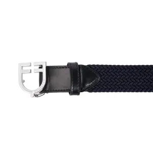 Ceinture élastique avec boucle logo cuir femme Equestro image-3