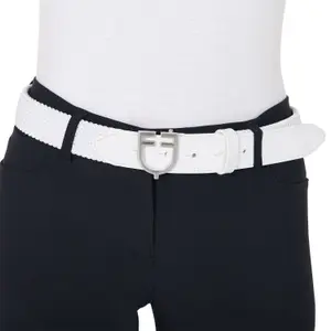 Ceinture élastique avec boucle logo cuir femme Equestro image-1