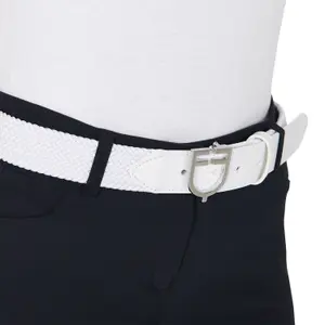 Ceinture élastique avec boucle logo cuir femme Equestro image-2