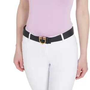 Reversible smooth leather belt for women Equestro image-3