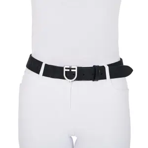 Ceinture en cuir avec élastique et lettrage femme Equestro image-1