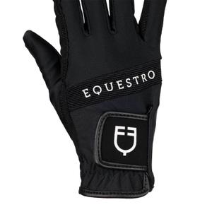 Technical fabric riding gloves Equestro image-2
