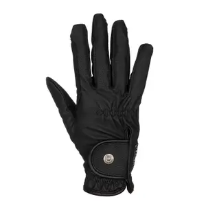 Synthetic leather riding gloves with Velcro closure Equestro image-0