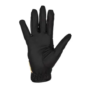 Synthetic leather riding gloves with Velcro closure Equestro image-1