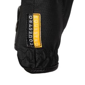 Synthetic leather riding gloves with Velcro closure Equestro image-4