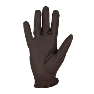 Synthetic leather riding gloves with Velcro closure Equestro image-1