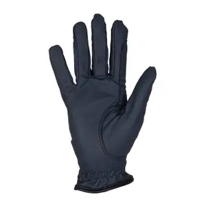 Synthetic leather riding gloves with Velcro closure Equestro image-1