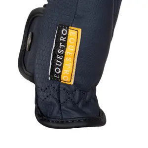 Synthetic leather riding gloves with Velcro closure Equestro image-4
