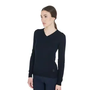 Pull Col V femme Equestro Equestro image-0