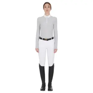 Polo de equitación técnico de manga larga mujer Equestro image-1