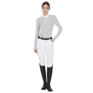 Polo de equitación técnico de manga larga mujer Equestro image-2