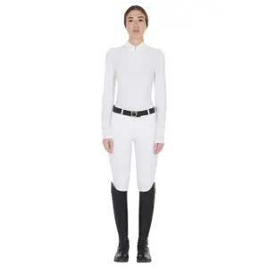 Polo de equitación técnico de manga larga mujer Equestro image-1