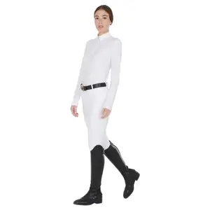 Polo de equitación técnico de manga larga mujer Equestro image-2