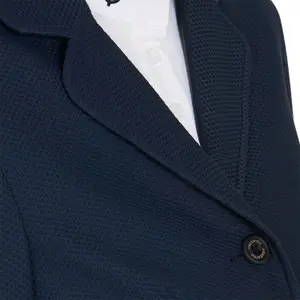 Casaco de equitação de concurso com quatro botões em tecido perfurado para mulher Equestro image-2