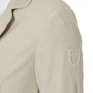 Casaco de equitação de concurso com quatro botões em tecido perfurado para mulher Equestro image-2