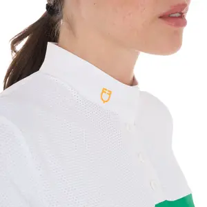 Damska koszulka polo na zawody Equestro Buttons 1/2 Mesh image-2