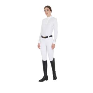 Women's long-sleeve cotton riding polo Equestro image-2