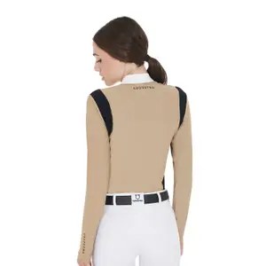 Women's long sleeve competition riding polo Equestro image-3