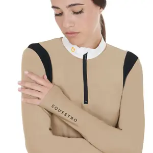 Women's long sleeve competition riding polo Equestro image-4