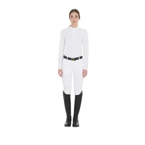 Women's long sleeve competition riding polo Equestro image-1