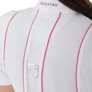 Competition polo shirt with buttons for women Equestro image-1