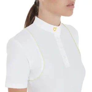 Competition polo shirt with buttons for women Equestro image-2