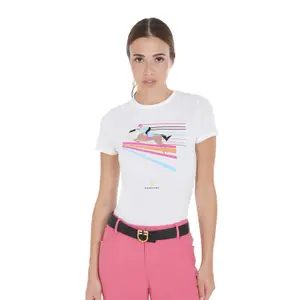 Γυναικείο στενό T-shirt Equestro image-0