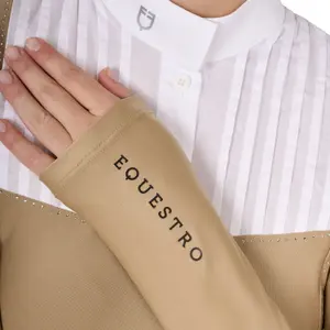 Polo de equitação de competição mangas longas mulher Equestro image-5