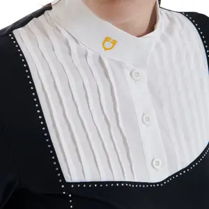 Polo de equitação de competição mangas longas mulher Equestro image-4