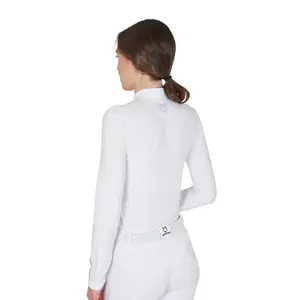 Polo de equitação de competição mangas longas mulher Equestro image-4