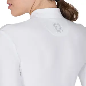 Polo de equitação de competição mangas longas mulher Equestro image-6