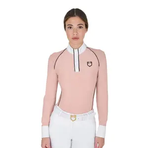 Women's long sleeve competition riding polo Equestro image-0