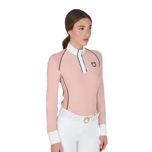 Women's long sleeve competition riding polo Equestro image-1