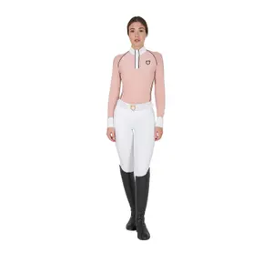 Women's long sleeve competition riding polo Equestro image-3