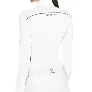 Polo de equitação de competição mangas longas mulher Equestro image-3