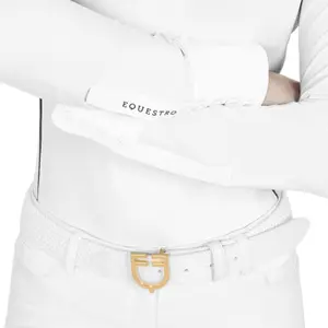 Polo de equitação de competição mangas longas mulher Equestro image-4