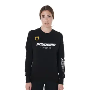 Sweatshirt round neck woman Equestro Scuderia image-0