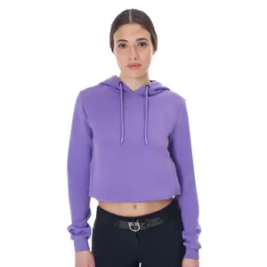 Sweatshirt com capuz recortado mulher Equestro image-0