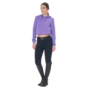 Sweatshirt com capuz recortado mulher Equestro image-2