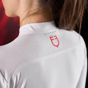 Women's long sleeve competition polo shirt Equestro Rider Technology image-2